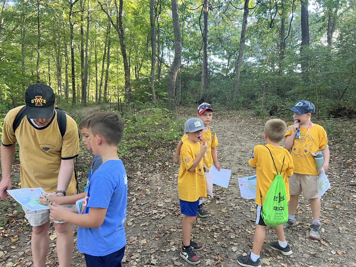 Scouts hiking