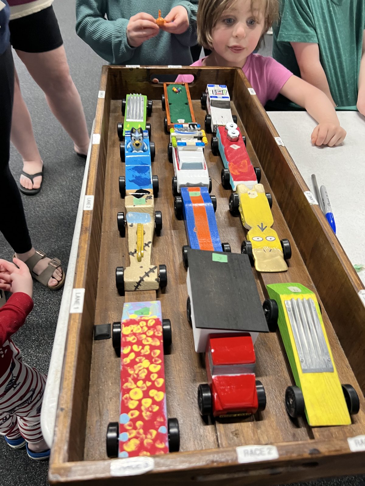 Pinewood Derby cars
